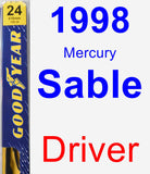 Driver Wiper Blade for 1998 Mercury Sable - Premium