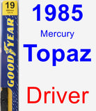 Driver Wiper Blade for 1985 Mercury Topaz - Premium