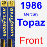 Front Wiper Blade Pack for 1986 Mercury Topaz - Premium