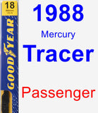 Passenger Wiper Blade for 1988 Mercury Tracer - Premium