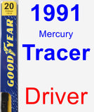 Driver Wiper Blade for 1991 Mercury Tracer - Premium