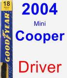 Driver Wiper Blade for 2004 Mini Cooper - Premium