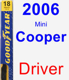 Driver Wiper Blade for 2006 Mini Cooper - Premium