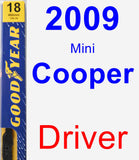 Driver Wiper Blade for 2009 Mini Cooper - Premium