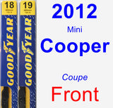 Front Wiper Blade Pack for 2012 Mini Cooper - Premium