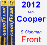 Front Wiper Blade Pack for 2012 Mini Cooper - Premium