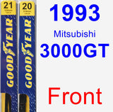 Front Wiper Blade Pack for 1993 Mitsubishi 3000GT - Premium