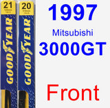 Front Wiper Blade Pack for 1997 Mitsubishi 3000GT - Premium