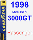 Passenger Wiper Blade for 1998 Mitsubishi 3000GT - Premium