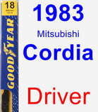 Driver Wiper Blade for 1983 Mitsubishi Cordia - Premium