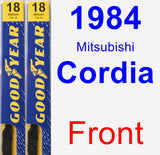 Front Wiper Blade Pack for 1984 Mitsubishi Cordia - Premium