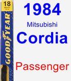 Passenger Wiper Blade for 1984 Mitsubishi Cordia - Premium