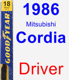 Driver Wiper Blade for 1986 Mitsubishi Cordia - Premium