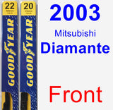 Front Wiper Blade Pack for 2003 Mitsubishi Diamante - Premium