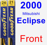 Front Wiper Blade Pack for 2000 Mitsubishi Eclipse - Premium