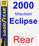 Rear Wiper Blade for 2000 Mitsubishi Eclipse - Premium