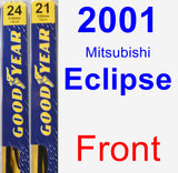 Front Wiper Blade Pack for 2001 Mitsubishi Eclipse - Premium