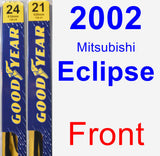 Front Wiper Blade Pack for 2002 Mitsubishi Eclipse - Premium