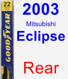 Rear Wiper Blade for 2003 Mitsubishi Eclipse - Premium