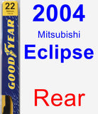 Rear Wiper Blade for 2004 Mitsubishi Eclipse - Premium