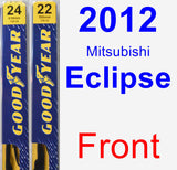 Front Wiper Blade Pack for 2012 Mitsubishi Eclipse - Premium