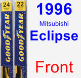 Front Wiper Blade Pack for 1996 Mitsubishi Eclipse - Premium