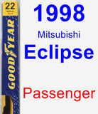 Passenger Wiper Blade for 1998 Mitsubishi Eclipse - Premium