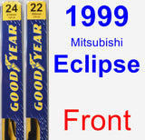 Front Wiper Blade Pack for 1999 Mitsubishi Eclipse - Premium