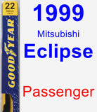 Passenger Wiper Blade for 1999 Mitsubishi Eclipse - Premium