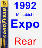 Rear Wiper Blade for 1992 Mitsubishi Expo - Premium