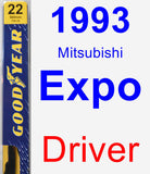 Driver Wiper Blade for 1993 Mitsubishi Expo - Premium