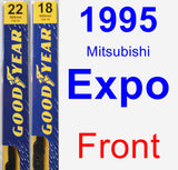 Front Wiper Blade Pack for 1995 Mitsubishi Expo - Premium