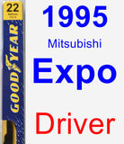 Driver Wiper Blade for 1995 Mitsubishi Expo - Premium