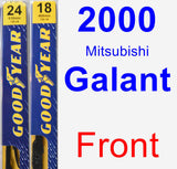 Front Wiper Blade Pack for 2000 Mitsubishi Galant - Premium