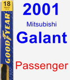 Passenger Wiper Blade for 2001 Mitsubishi Galant - Premium