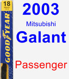 Passenger Wiper Blade for 2003 Mitsubishi Galant - Premium