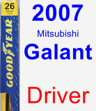 Driver Wiper Blade for 2007 Mitsubishi Galant - Premium