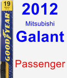 Passenger Wiper Blade for 2012 Mitsubishi Galant - Premium