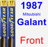 Front Wiper Blade Pack for 1987 Mitsubishi Galant - Premium