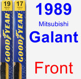 Front Wiper Blade Pack for 1989 Mitsubishi Galant - Premium