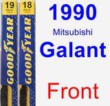 Front Wiper Blade Pack for 1990 Mitsubishi Galant - Premium