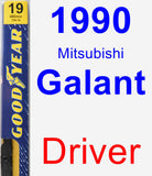 Driver Wiper Blade for 1990 Mitsubishi Galant - Premium