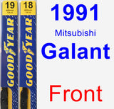 Front Wiper Blade Pack for 1991 Mitsubishi Galant - Premium