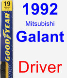 Driver Wiper Blade for 1992 Mitsubishi Galant - Premium