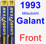 Front Wiper Blade Pack for 1993 Mitsubishi Galant - Premium