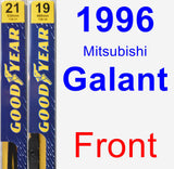 Front Wiper Blade Pack for 1996 Mitsubishi Galant - Premium