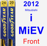 Front Wiper Blade Pack for 2012 Mitsubishi i-MiEV - Premium