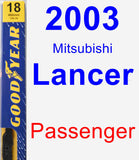 Passenger Wiper Blade for 2003 Mitsubishi Lancer - Premium