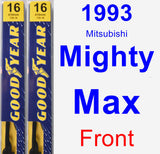 Front Wiper Blade Pack for 1993 Mitsubishi Mighty Max - Premium