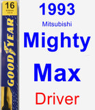 Driver Wiper Blade for 1993 Mitsubishi Mighty Max - Premium